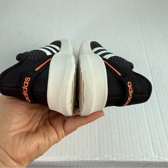 Adidas Black and White Sneakers with Breathable Mesh Size 9K - Picture 6 of 9